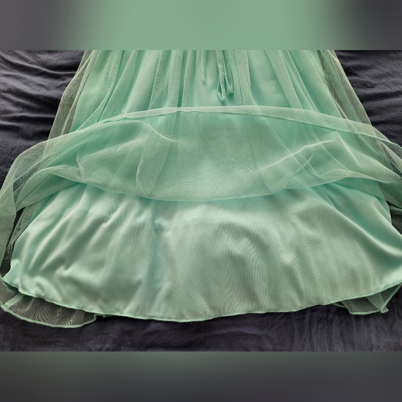 Pretty Aqua Prom Dress. Above the Knee, Nicely Detailed Bodice.Sz16 (runs small) - Picture 5 of 16